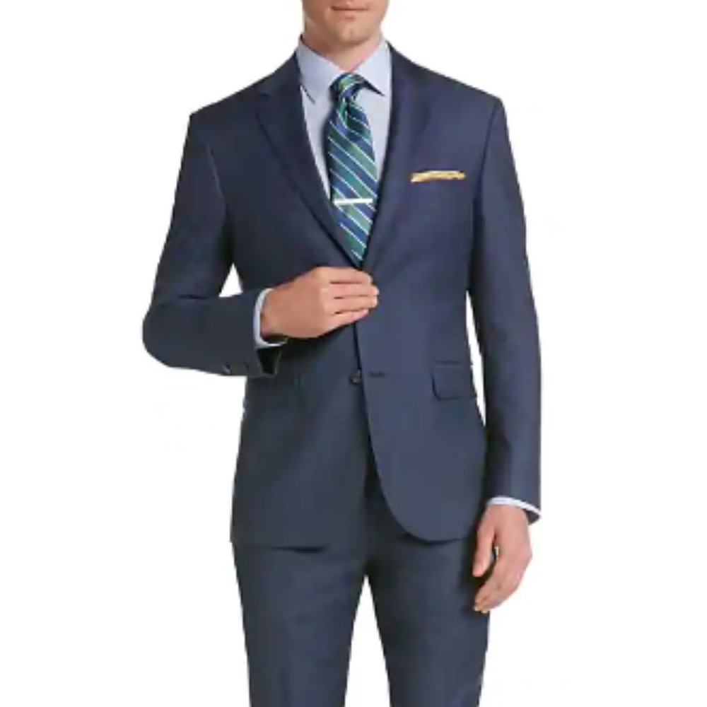 Traveler Collection Slim Fit Blue Suit